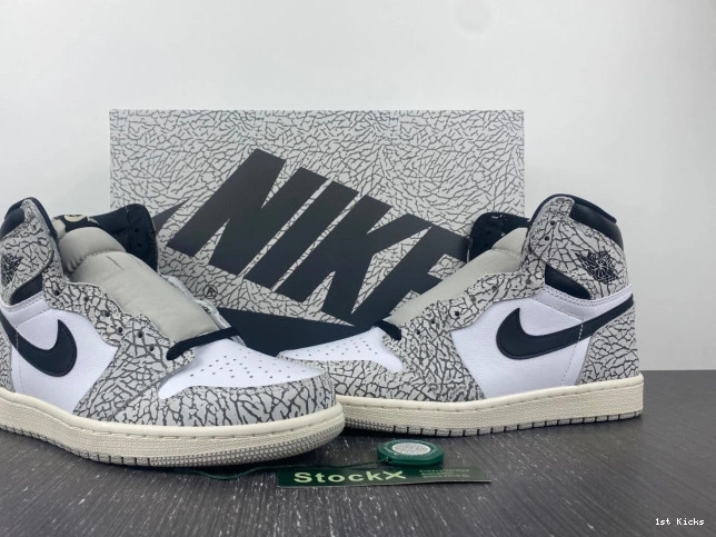 1st Kicks Shoes White Jordan OG 1 DZ5485-052 Air Cement High 0717